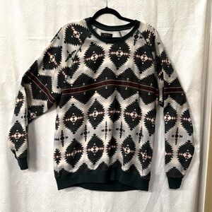 Polo Ralph Lauren, large multicolor pattern, long sleeve, sleep shirt.